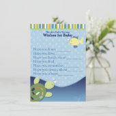 Schildpadden Ocean Reef Wensen voor Baby shower Ka Kaart (Staand voorkant)