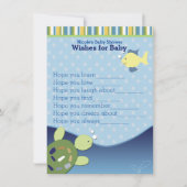Schildpadden Ocean Reef Wensen voor Baby shower Ka Kaart (Voorkant)