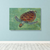 Schildpadden op Canvas Afdruk (Insitu (Houten vloer))