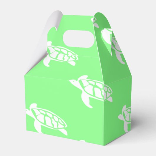 Schildpadden op Zee Groen Bedankdoosjes (Achterkant)