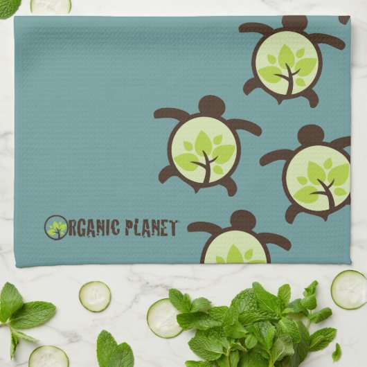 Schildpadden Organic Planet Custom Keuken & Badhan Theedoek (Gevouwen)