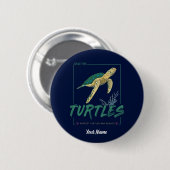 Schildpadden redden voor meisje dat gewoon van sch ronde button 5,7 cm (Voorkant /achterkant)