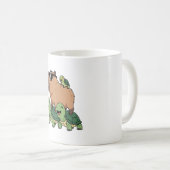 Schildpadden rijden Capybara, Grappig Capybara Koffiemok (Voorkant rechts)
