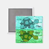 Schildpadden schoon / vies magneet (Voorkant / Achterkant)