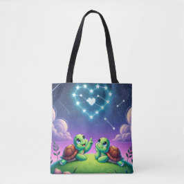 Schildpadden Stargazing Heart Tote Bag