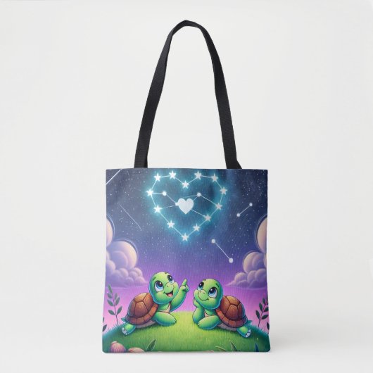 Schildpadden Stargazing Heart Tote Bag (Voorkant)
