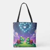 Schildpadden Stargazing Heart Tote Bag (Achterkant)