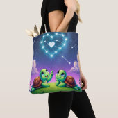 Schildpadden Stargazing Heart Tote Bag (Dichtbij)