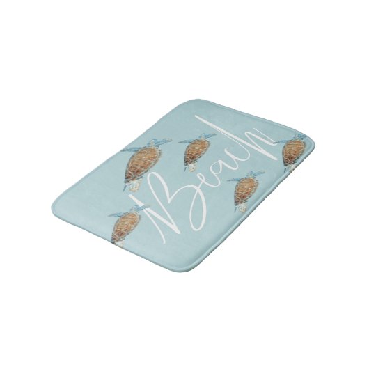 Schildpadden van Zee met "doorsnede" tekst Badmat (Gekanteld)