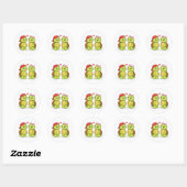 Schildpadden verliefd ronde sticker (Vel)