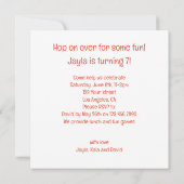 Schildpadden vieren hun verjaardag met taart en pe kaart (Achterkant)