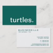 schildpadden. visitekaartje (Voorkant / Achterkant)