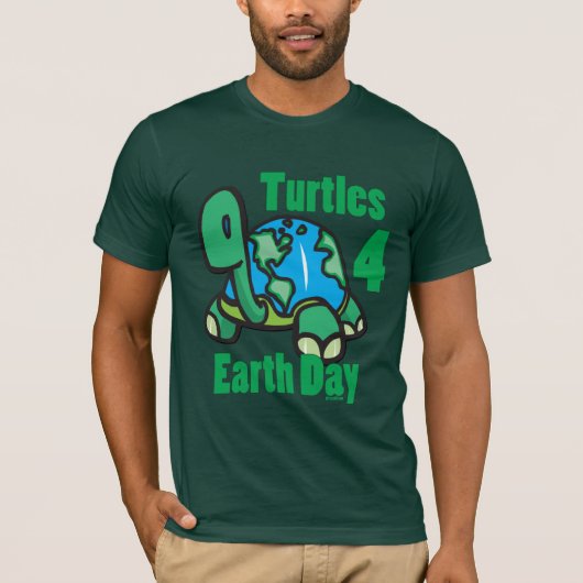 Schildpadden voor T-shirt voor de Dag van de Aarde (Voorkant)