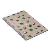 Schildpadden & Waterlelies op Lichtbruin Notitieboek (Rechterzijde)