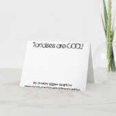 Schildpadden zijn cool! Wenskaart Kaart (Achterkant)