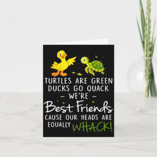 Schildpadden zijn groene eenden gaan kwaken vriend kaart