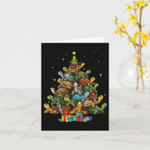 Schildpaddenboom Kerstboom Schattige Schildpad Ker Kaart (Gele Bloem)