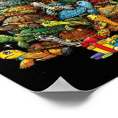 Schildpaddenboom Kerstboom Schattige Schildpad Ker Poster (Hoek)