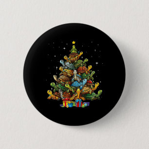 Schildpaddenboom Kerstboom Schattige Schildpad Ker Ronde Button 5,7 Cm