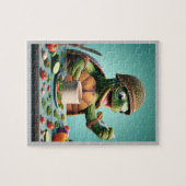 Schildpaddenfeesten: Humoristische plantaardige le Legpuzzel (Horizontaal)