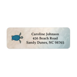 Schildpaddenontwerp Etiket