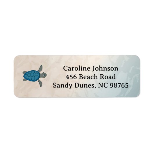 Schildpaddenontwerp Etiket (Voorkant)