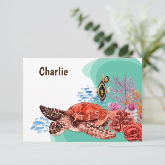 Schildpaddenstoel/uitnodiging Kaart (Staand voorkant)