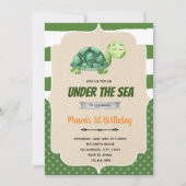 Schildpaddenverjaardag op uitnodiging van het zee (Voorkant)