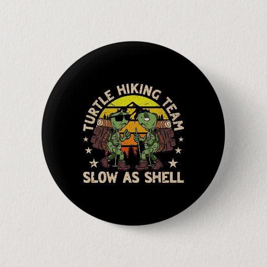 Schildpaddenwandelteam traag als Shell grappige wa Ronde Button 5,7 Cm (Voorkant)