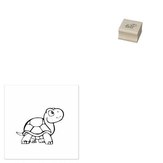Schildpaddenzegel Rubberstempel (Gestempeld)