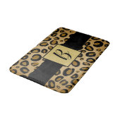 Schildpaddestoel bedrukte goudbeige tinten badmat (Gekanteld)