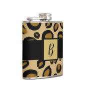 Schildpaddestoel bedrukte goudbeige tinten heupfles (Rechts)