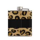 Schildpaddestoel bedrukte goudbeige tinten heupfles (Achterkant)