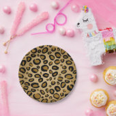 Schildpaddestoel bedrukte goudbeige tinten papieren bordje (Feest)