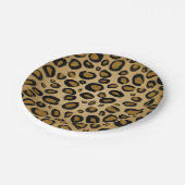 Schildpaddestoel bedrukte goudbeige tinten papieren bordje (Gekanteld)