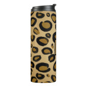 Schildpaddestoel bedrukte goudbeige tinten thermosbeker (Gedraaid links)