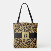 Schildpaddestoel bedrukte goudbeige tinten tote bag (Achterkant)