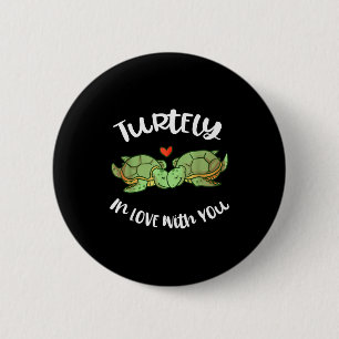 Schildpaddig verliefd op jou Valentijnsdag grap sc Ronde Button 5,7 Cm
