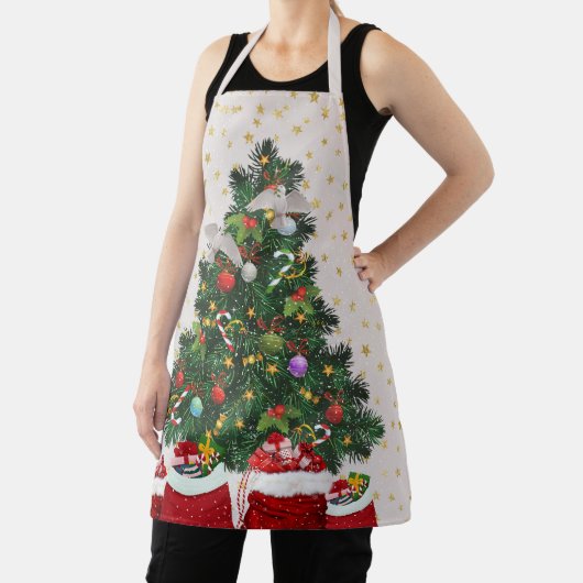 Schildpadduiven in Kerst achtergrond grijs Schort (Insitu)