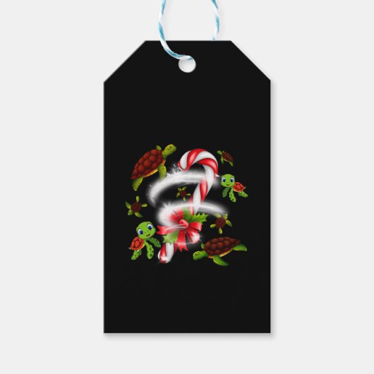 Schildpadgeschenk | Turtle Snoep Sweet Christmas Cadeaulabel (Voorkant)