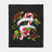 Schildpadgeschenk | Turtle Snoep Sweet Christmas Fleece Deken (Voorkant)