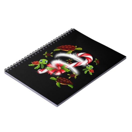 Schildpadgeschenk | Turtle Snoep Sweet Christmas Notitieboek (Linkerzijde)