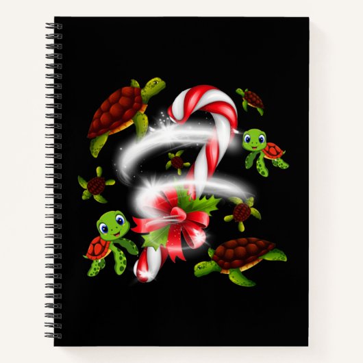 Schildpadgeschenk | Turtle Snoep Sweet Christmas Notitieboek (Voorkant)