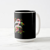 Schildpadgeschenk | Turtle Snoep Sweet Christmas Tweekleurige Koffiemok (Voorkant rechts)