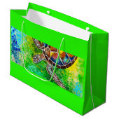 Schildpadgeschenkzak Groot Cadeauzakje (Voorkant Gekanteld)