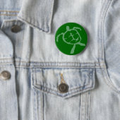 schildpadgroen ronde button 5,7 cm (In situ)