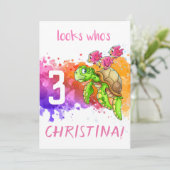 Schildpadkaart Paars Kaart (Staand voorkant)