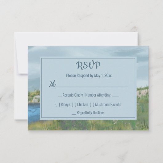 Schildpadkaart RSVP-kaart RSVP Kaartje (Voorkant)