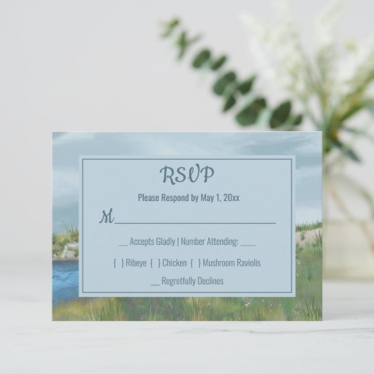 Schildpadkaart RSVP-kaart RSVP Kaartje (Staand voorkant)