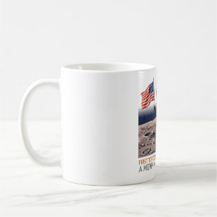 Schildpadkat Astronaut Retro Sci-Fi Maanlanding Koffiemok